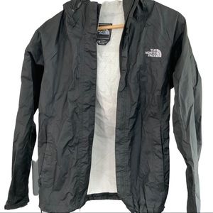 North Face Black Rain Jacket with Hood